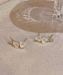 ピアス ピアス 花 ラインストーン 可愛い イ...の詳細画像4