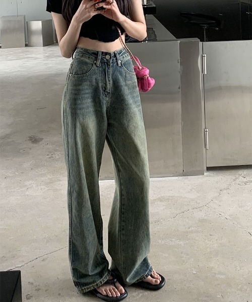 「shameless」 デニムパンツ M サックスブルー レディース_画像3