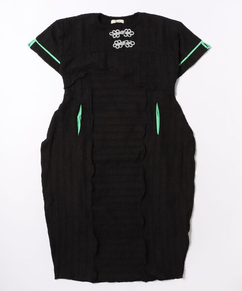 「unica」 「KIDS」半袖ワンピース X-LARGE ブラック キッズ_画像3