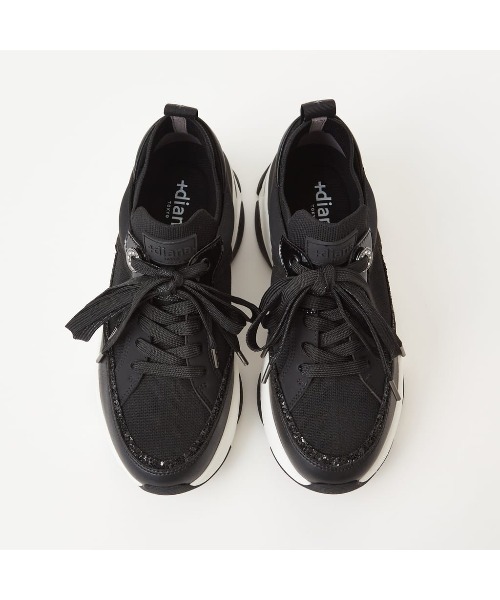 「+diana」 ローカットスニーカー 22.5cm ブラック レディース_画像3