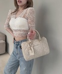 ボストンバッグ キルティングボストンミニBAG...の詳細画像3