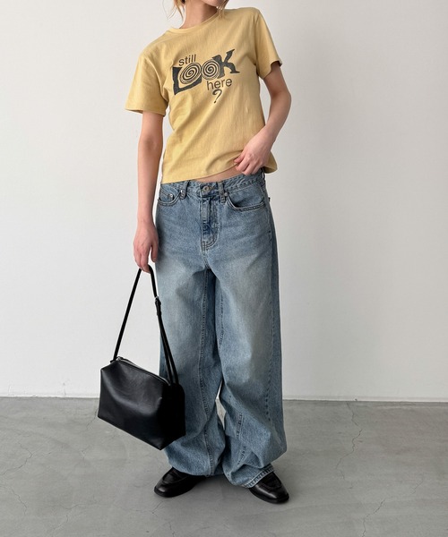 「CANAL JEAN」 「lakey park」半袖Tシャツ ONE SIZE グレー レディース_画像4