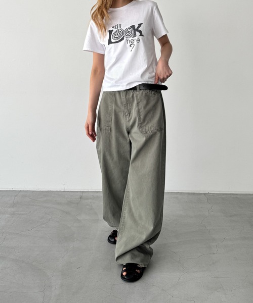 「CANAL JEAN」 「lakey park」半袖Tシャツ ONE SIZE グレー レディース_画像7