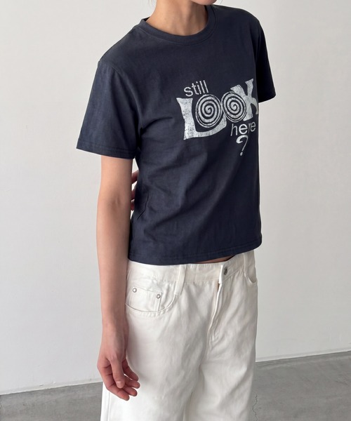 「CANAL JEAN」 「lakey park」半袖Tシャツ ONE SIZE グレー レディース_画像8