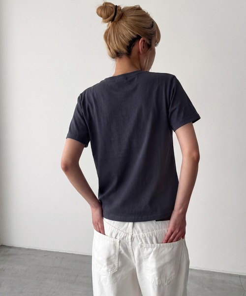 「CANAL JEAN」 「lakey park」半袖Tシャツ ONE SIZE グレー レディース_画像9
