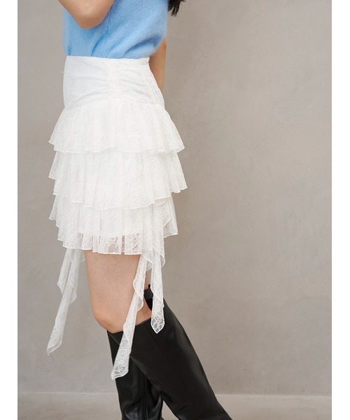 SNIDEL フリルショートパンツ ホワイト サイズ0 SNIDEL（スナイデル） パンツ ツイストフリルミニスカショーパン