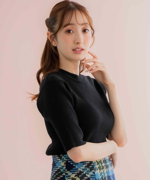 「NOELA」 半袖ニット フリー ブルー レディース_画像3