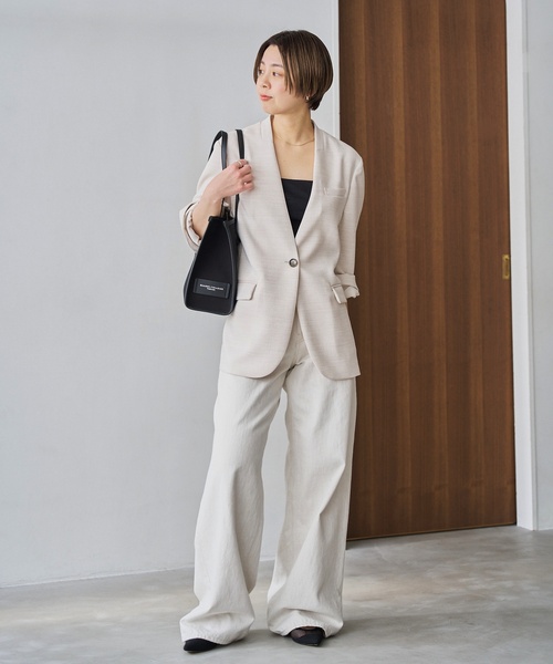 「LE TALON」 フラットパンプス 22.5cm ブラック×ブラック レディース_画像2