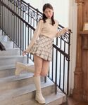 スカート サイド釦プリーツミニスカパンの詳細画像5