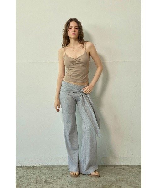 alexia stam Strap Padded Camisole 新品 ALEXIA STAM（アリシアスタン） キャミソール Ruched Spaghetti Strap