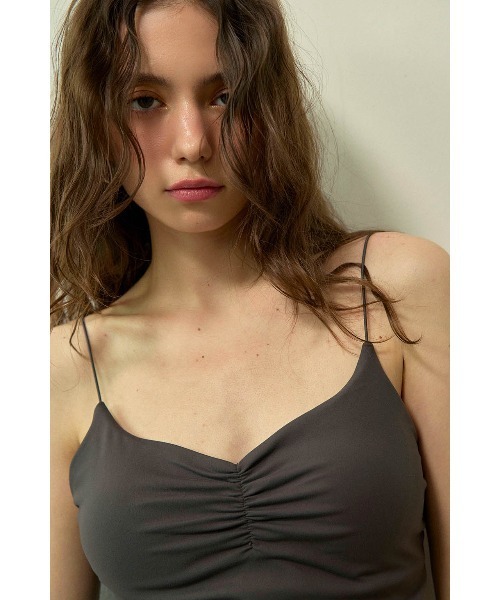 ALEXIA STAM（アリシアスタン） キャミソール Ruched Spaghetti Strap