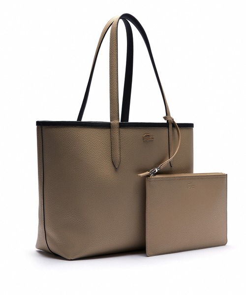 【LACOSTE】Anna トート ショルダーバッグ ポーチ付き ※送関込 Women's Anna Reversible Tote & Pouch - Bags - New In 2025