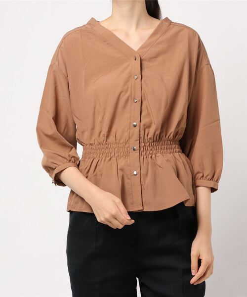 シャーリングブラウス 2018SS タグ付き未使用 洗える】シャーリングシアー ブラウス / ANY SIS | ファッション通販