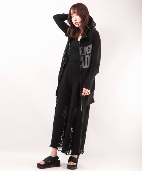 BLACK JACKALL CROWN パンツ ガーゼ裏毛 カッティングダメージ