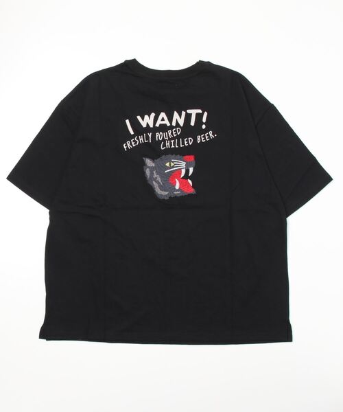 ATELANE tシャツ ATELANE/ルーズシルエット刺繍入り半袖Tシャツ