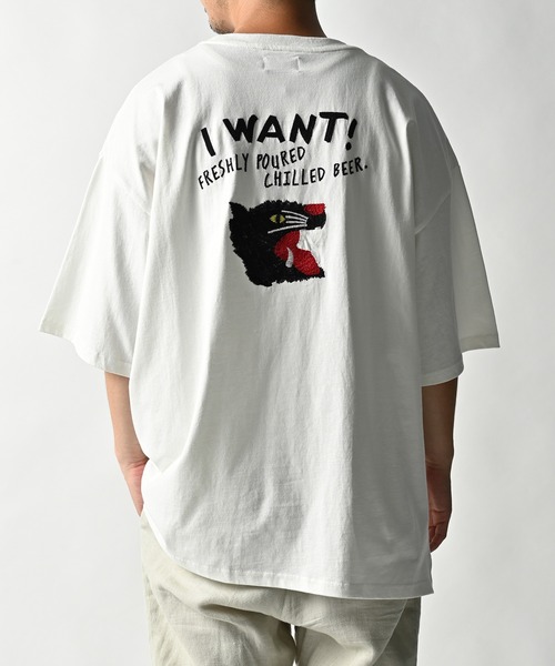 ATELANE（アテレーン） tシャツ ATELANE/ルーズシルエット刺繍入り半袖