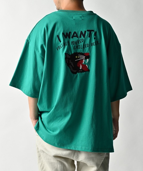 ATELANE tシャツ ATELANE/ルーズシルエット刺繍入り半袖Tシャツ