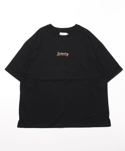 ATELANE tシャツ ATELANE/ルーズシルエット刺繍入り半袖Tシャツ