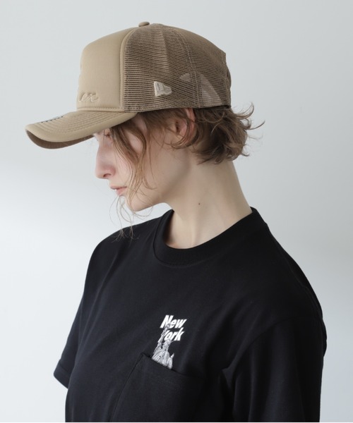 NEW ERA（ニューエラ） キャップ 帽子 カーシブ ロゴ メッシュキャップ