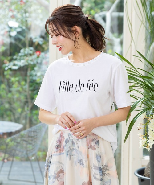 tシャツ fille de feeロゴTシャツ レディース