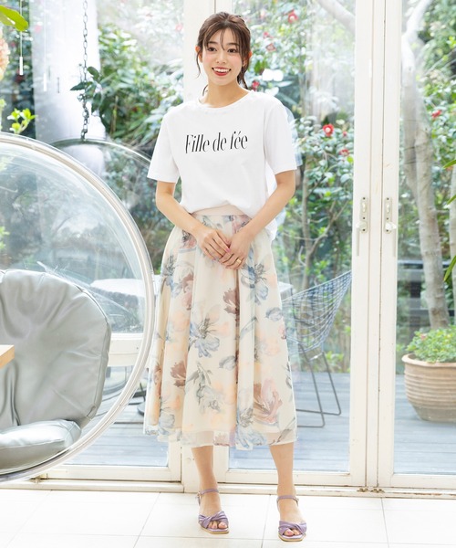 Rose Tiara（ローズティアラ） tシャツ fille de feeロゴTシャツ