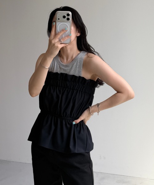 wee9s（ウィークス） ベスト ジレ plus one bustier / プラスワン