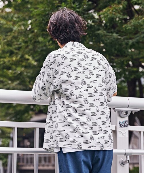 【PARIS SAINT-GERMAIN】 オープンカラーシャツ アロハシャツ シャツ 「隈 研吾 × Paris Saint-Germain」グラフィックプリント