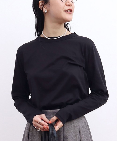 tシャツ _simple smooth long sleeve レディース