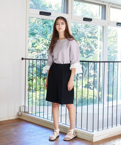 オーディア ミューズ（Audie a Muses）/ボートネックフリルニット Audie a Muses（オーディア ミューズ） ニット セーター ボートネック