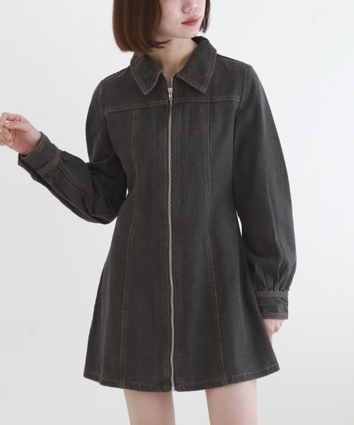 sheller フロントZIP デニムワンピース❤︎ 完売品