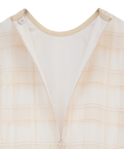 CLANE（クラネ） ワンピース SHEER CHECK GATHER SWITCHING ONEPIECE