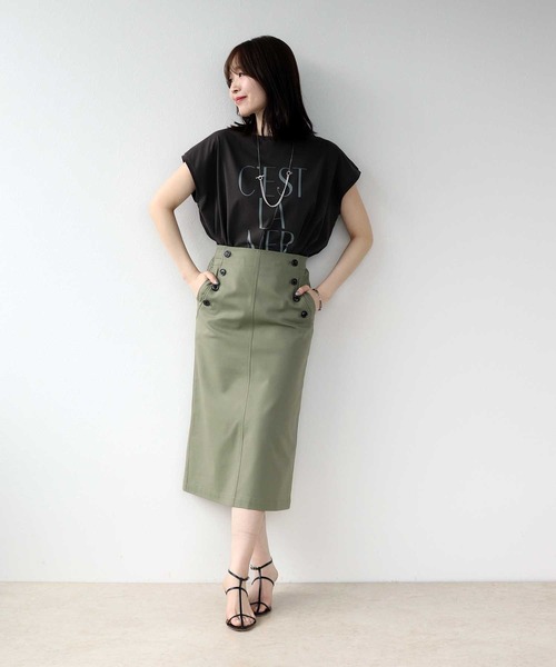 【新品】ESTNATION ツイルマリンタイトスカート ESTNATION（エストネーション）の「ESTNATION / ツイルマリン