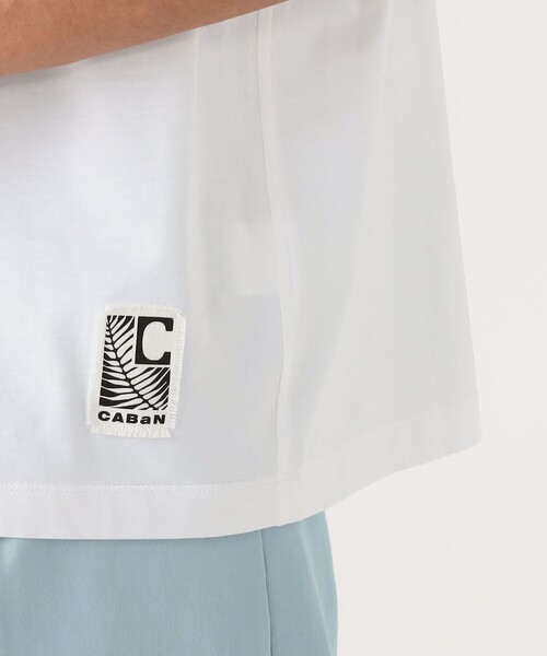 【キャバン】CABaN アフリカンエンブロイダリーTシャツ　白　Sサイズ CABaN tシャツ スビンコットン アフリカンエンブロイダリーT