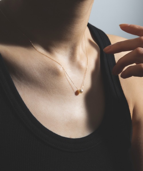 les bonbon ネックレス 「les bonbon」pearl chain necklace