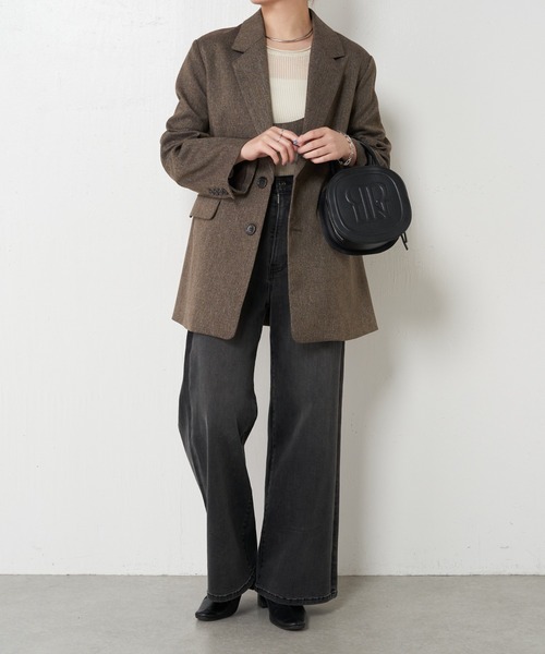 24SS＊スピックアンドスパン VIAN ダブルジャケット 金ボタン 36 金