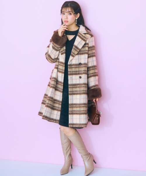 定価28万　エトロ　M-65　メルトンコート　3XL　チェック柄　裏地総柄 marun（マルン） コート チェスターコート 「大きいサイズ」 シャギー