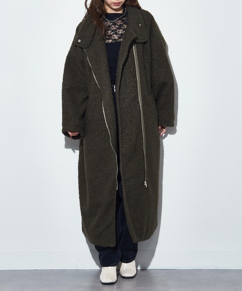 PERNA ウールコート　セットアップ CLEL（クレイル）の「【CLEL】Wool Blend Herringbone Tweed Coat