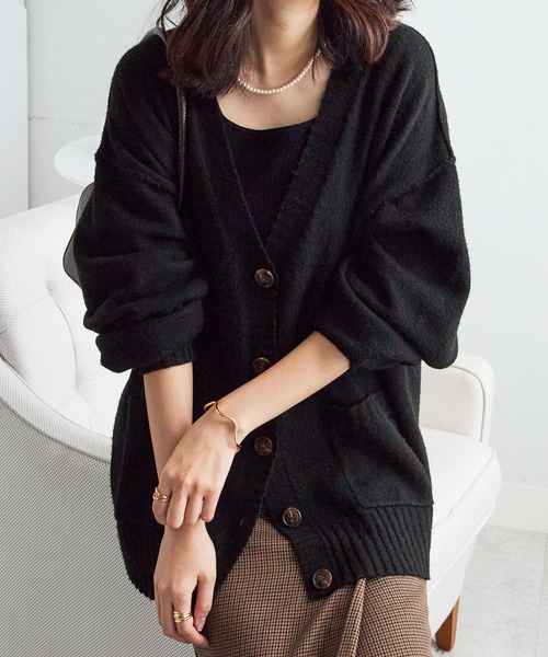 【新品未使用】ミドル丈華やかニットカーディガン Viola e Viola（ヴィオラ エ ヴィオラ） カーディガン 洗えるもちもち