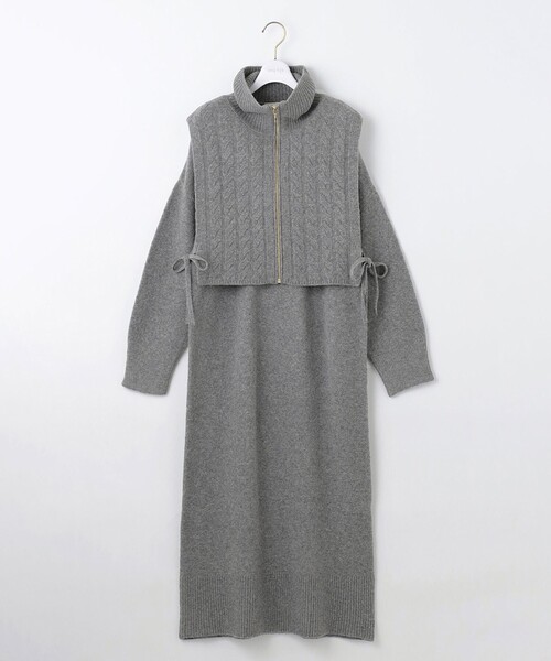 ANY SIS（エニィスィス） ワンピース 「2WAY」ケーブルベストSETニット