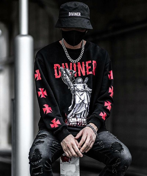 DIVINER（ディバイナー） tシャツ Judgment Sweat Shirt （ブラック