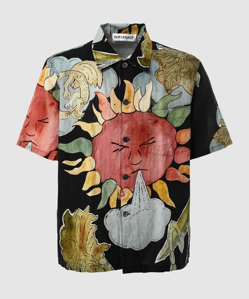 ＜OURLEGACY＞BOX SLEEVE SHIRT/シャツ　サイズS Our Legacy ボックス シャツ ショートスリーブ ブラック ブークレ