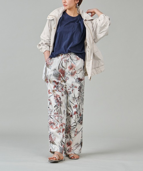 marmors マルモア 麻リネン混　プリントパンツ定価31900円 marmors パンツ 「marmors」flower print straight pants