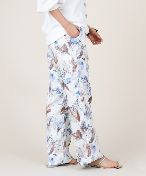 marmors パンツ 「marmors」flower print straight pants