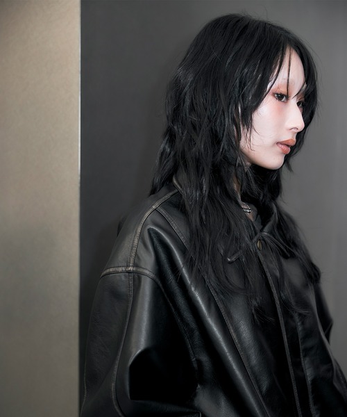 アクレント　ビンテージレザーブルゾン　ブラック ヴィンテージレザーブルゾン｜ACLENT（アクレント）