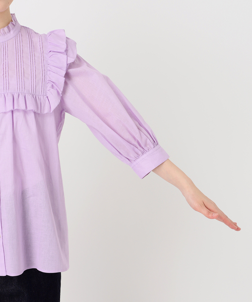 SLOBE IENA｜リネン混フリルブラウス | Rakuten Fashion(楽天