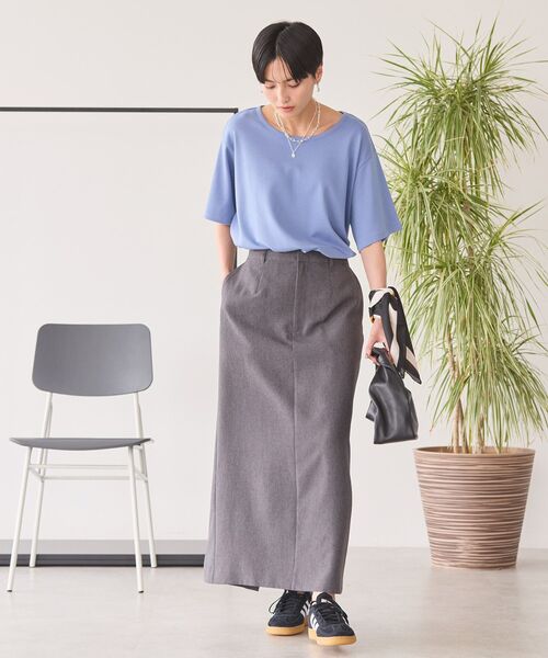 【 AMERI 】地層柄タイトスカートSサイズ スリット ロングスカート Ameri（アメリ）の「CROOKED STRATUM TIGHT SKIRT（スカート）」 - WEAR