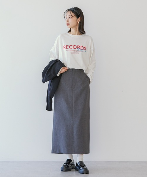 【 AMERI 】地層柄タイトスカートSサイズ スリット ロングスカート Ameri（アメリ）の「CROOKED STRATUM TIGHT SKIRT（スカート）」 - WEAR