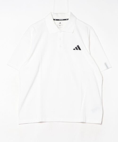 60996　アディダス　メンズ　ポロシャツ　白　サイズＬ adidas ポロシャツ アディダス エッセンシャルズ プラス ルーズ