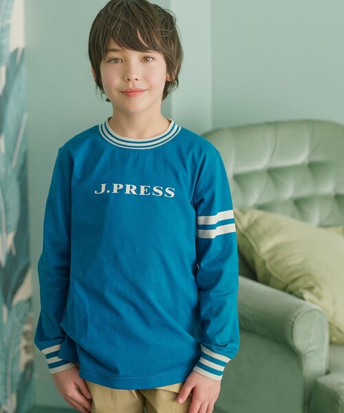 J.PRESS（J.プレス） tシャツ 「100-130cm」リブライン ロゴカットソー