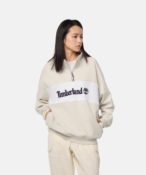 スウェット・トレーナー [TIMBERLAND] HALF ZIP-UP SWEAT Timberland トレーナー スウェット TOKYO DESIGN COLLECTIVE